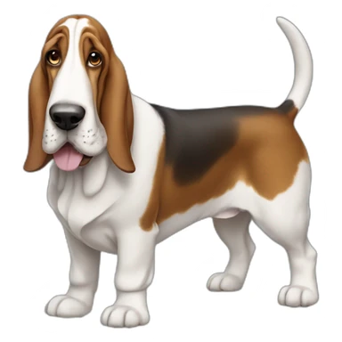 Dog-basset-hound-full-height sticker