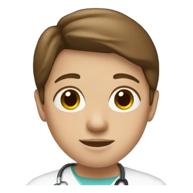 nursing student with brown hair  sticker