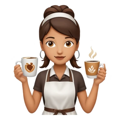 Barista girl sticker