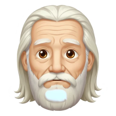 elderly man long hair and long bearded sticker
