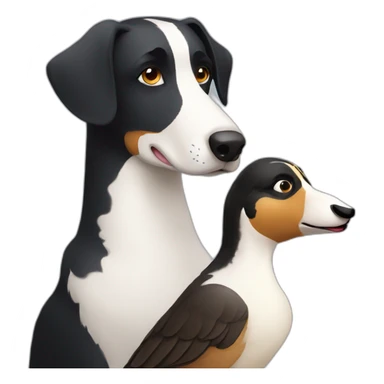 Goose & american shepard sticker