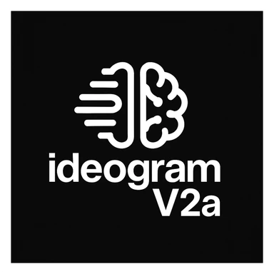 recreate this logo with text of "ideogram V2a", MAKE IT FIT IN SQAURE  sticker