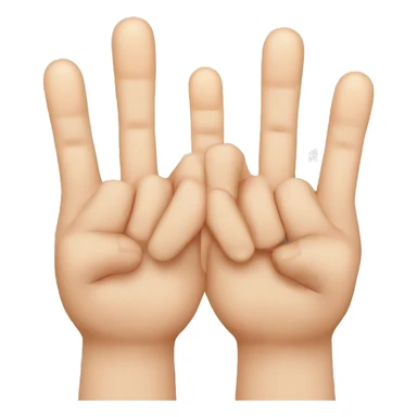 hand showing 4 fingers sticker
