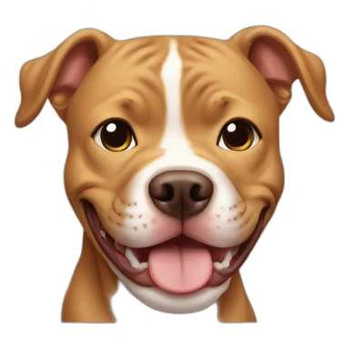 Cute light brown Pitbull winking sticker