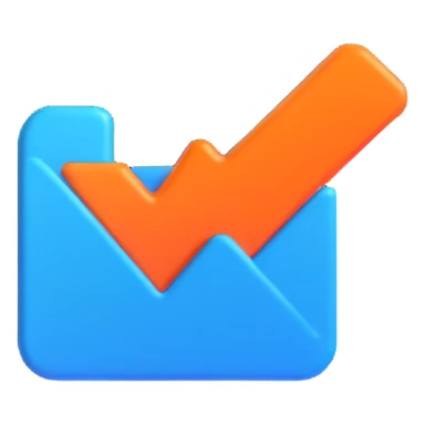 blue verification checkmark, glossy, 3D effect, no text sticker