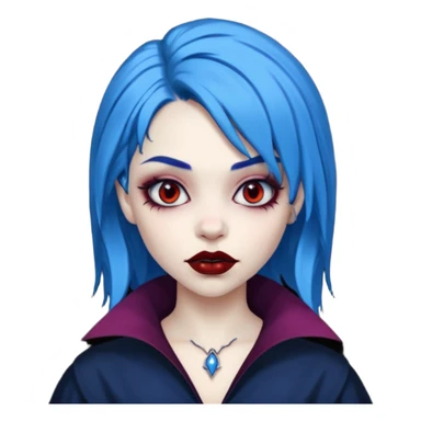 blue haired vampire black girl sticker