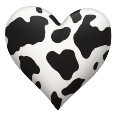 Cow print heart  sticker