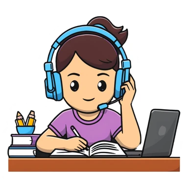 lofi girl studying sticker