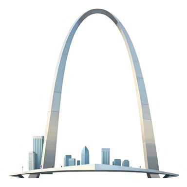 Create The gateway arch emoji to copy paste in a text sticker