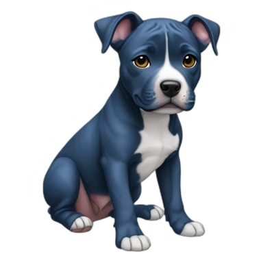 Blue Staffordshire bull terrier puppy  sticker