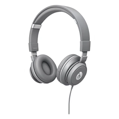 Audífonos grises sticker