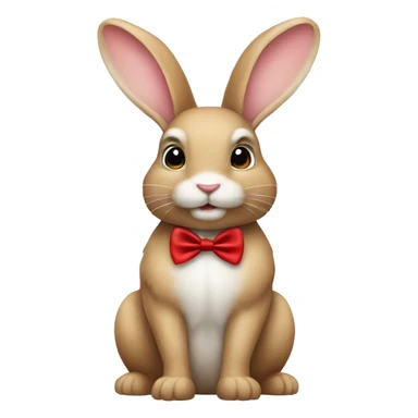 Bunny with red bow tie sticker