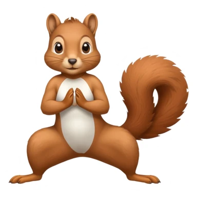 Squirrel doing Pilates  sticker