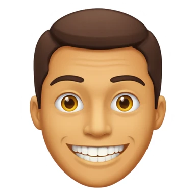 man a yellow teeths sticker