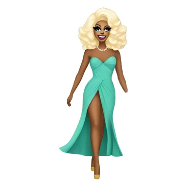 drag queen walking down a runway  sticker