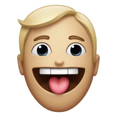 An emoji with heart eyes and a wide open mouth  sticker