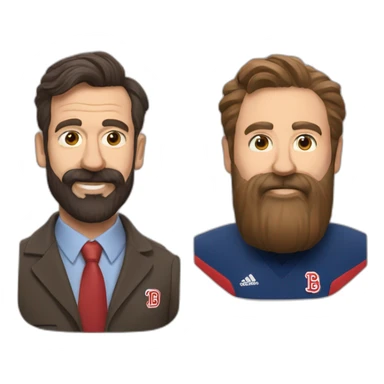 Ted Lasso and Coach Beard  sticker