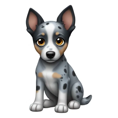 blue heeler puppy sticker