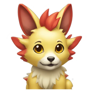 Feunnec jaune with red ear pokemon sticker