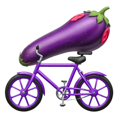 Eggplant on a bike sticker