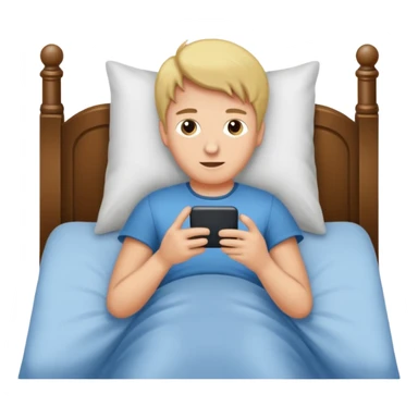 Erzeuge ein Junge Brünette schläft im Bett.Ihr Telefon klingelt sticker