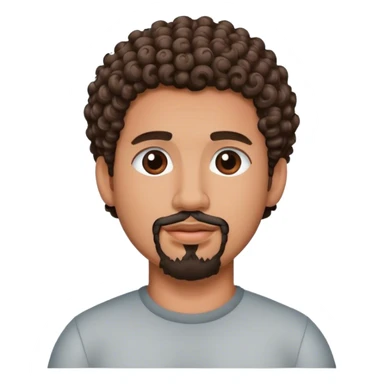 gay hispanic with curly short hair and a goatee sticker