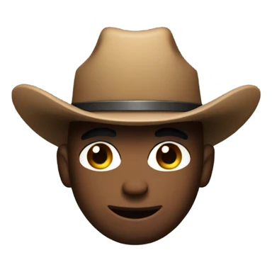 Among us imposter wearing a cowboy hat sticker