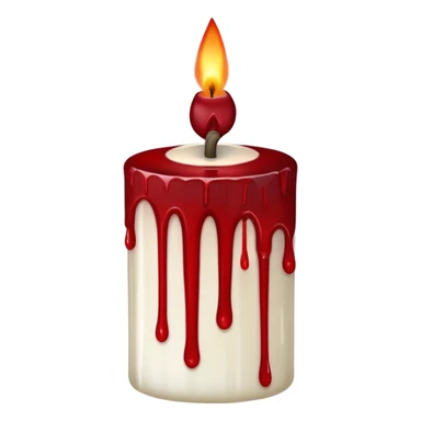 candle with blood drips dark red sticker