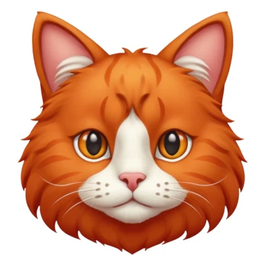 Res cat with big nose sticker