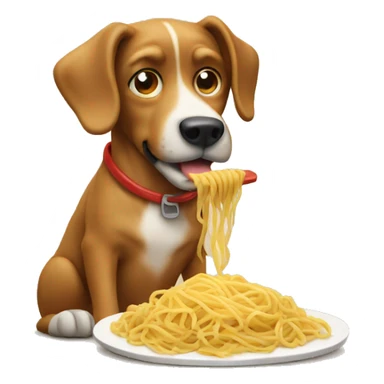 Dog cooking pasta sticker