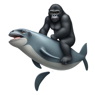 gorilla on a dolphin sticker