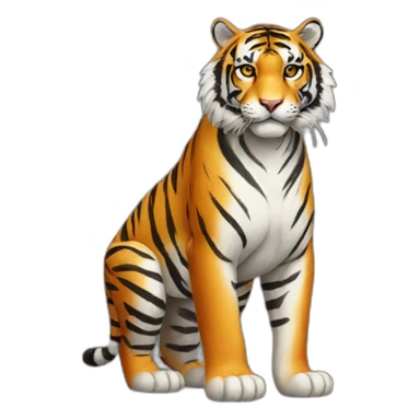 realistic tiger full body sticker