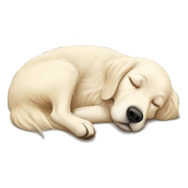White golden retriever sleeping sticker
