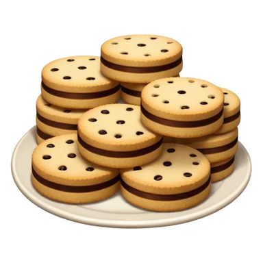A plate of shortbread biscuits full-chocolate sticker