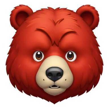 red bear serious sticker