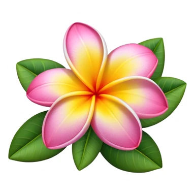 plumeria flower sticker