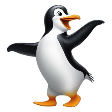 dancing penguin sticker