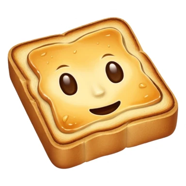 toasted bread on butter sticker