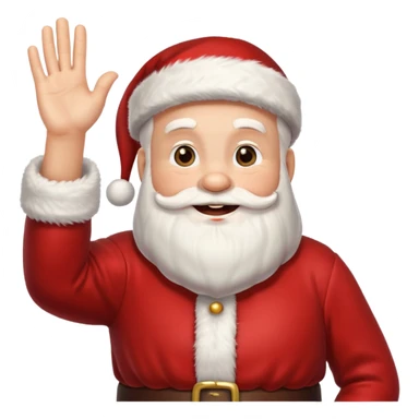 SANTA CLAUSE Y MANO ARRIBA ANIMANDO sticker