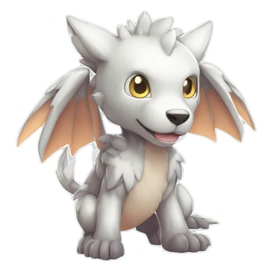 cute cool edgy beautiful shiny Digimon-Fakemon-animal full body sticker