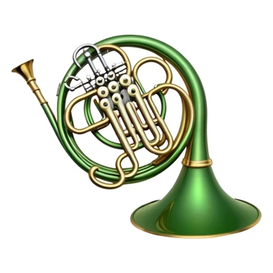 green round horn instrument  sticker