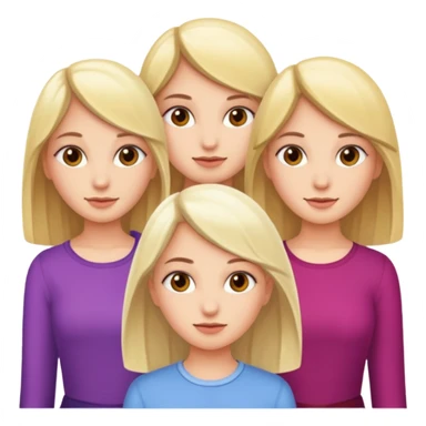 Five fair-skinned girls sticker