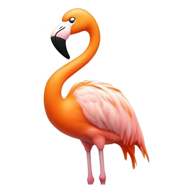 Flamingo That’s Disgusted Sitting on the toilet and he’s the color orange  sticker