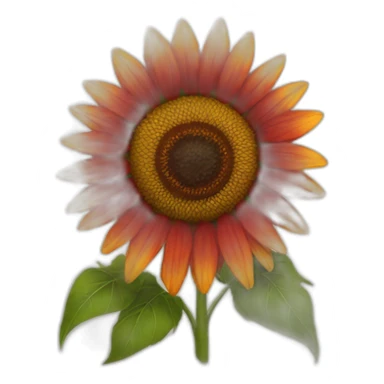red sunflower sticker