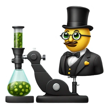 Gentleman pickle with a microscope  sticker