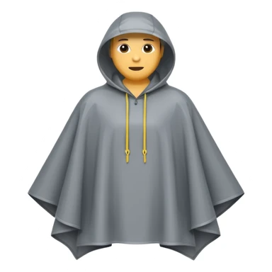 grey rain poncho sticker