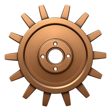 Metal cog wheel contraption sticker