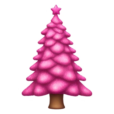 pink christmas tree sticker