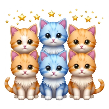 Sparkles and lots of super tiny kittens  sticker