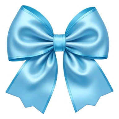 Light blue bow on light blue bow sticker
